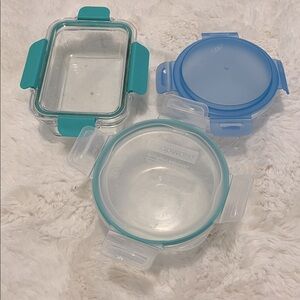 Glass Storage Set Food Containers (3 count)